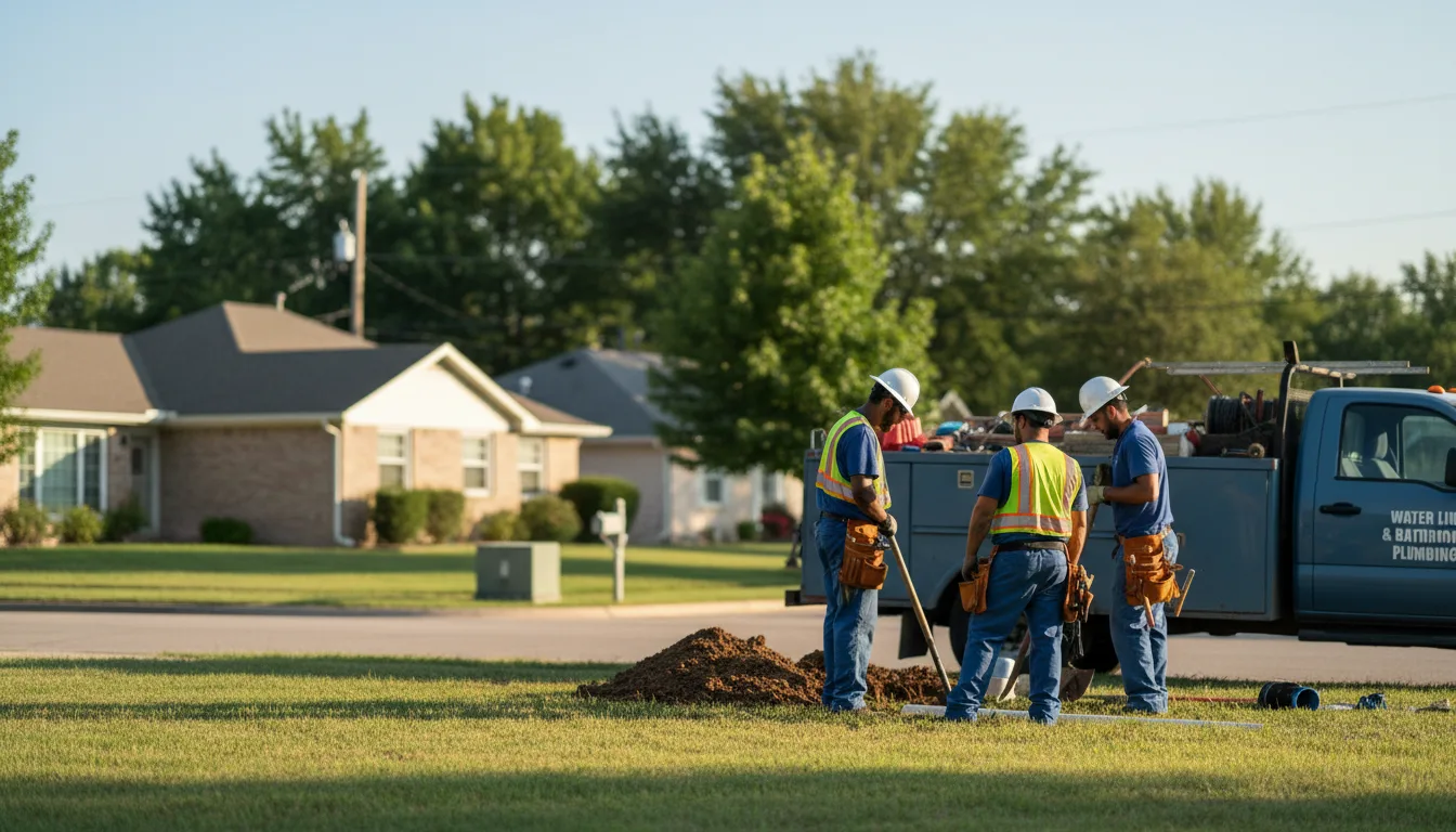 Residential water line and bathroom plumbing service in Hewitt, MN